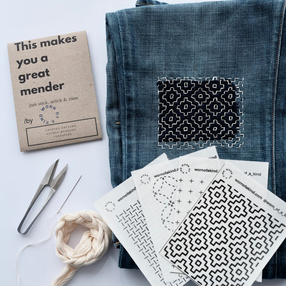How to Use Stick n Stitch Sashiko Transfer Patterns - A step-by-step instructions