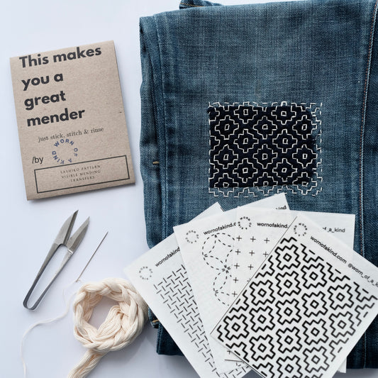 How to Use Stick n Stitch Sashiko Transfer Patterns - A step-by-step instructions