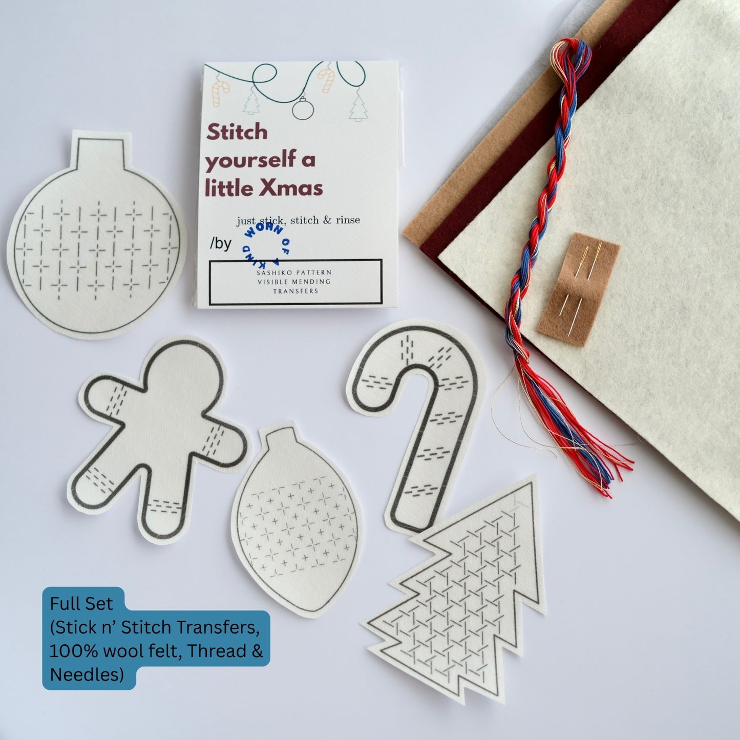 Stitch Yourself a Little Xmas – Sashiko Ornament Kit