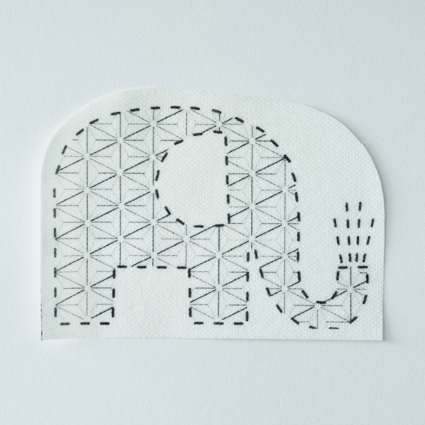 E for Elephant sashiko sticker 