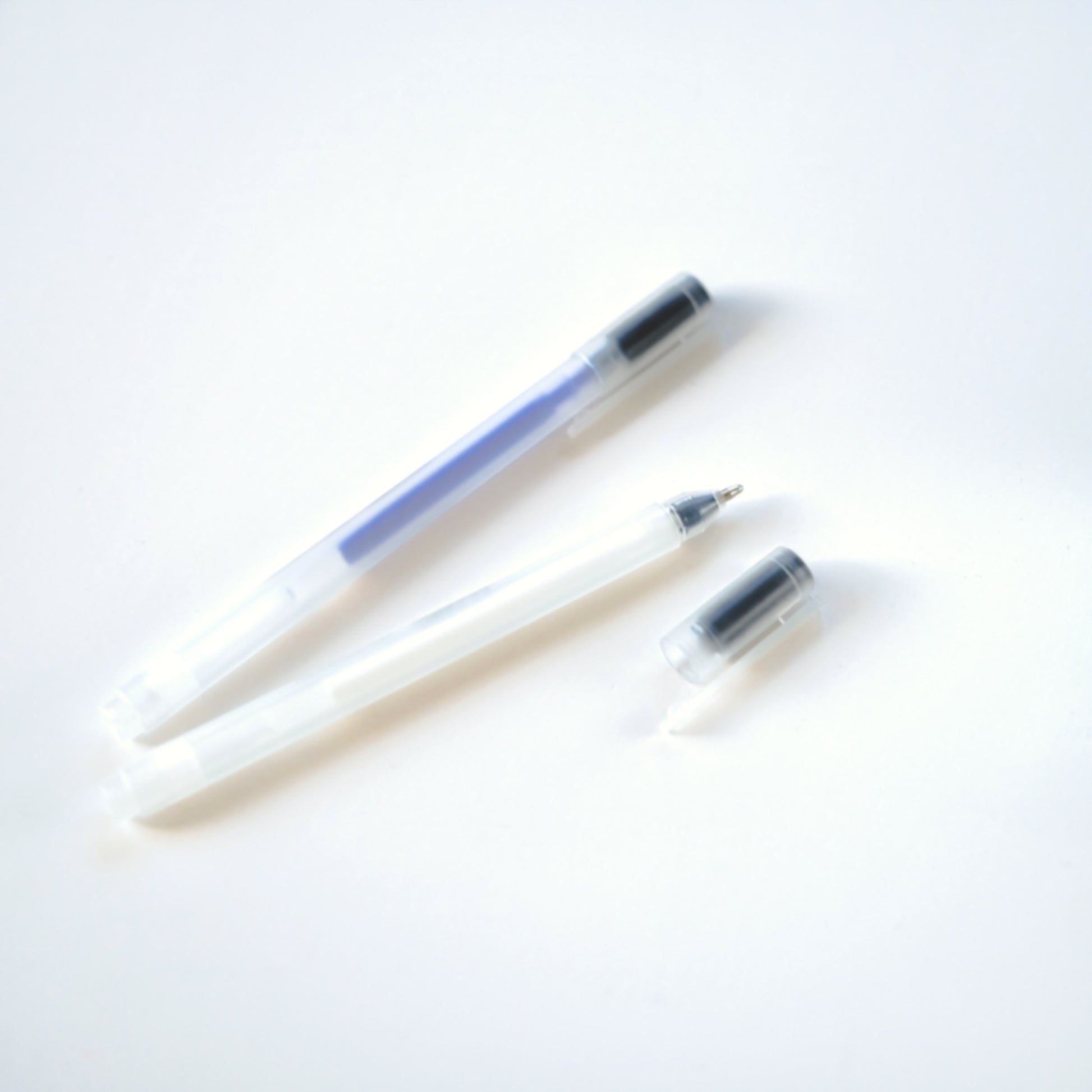 White and blue heat erasable fabric marker pens for Sashiko and embroidery.
